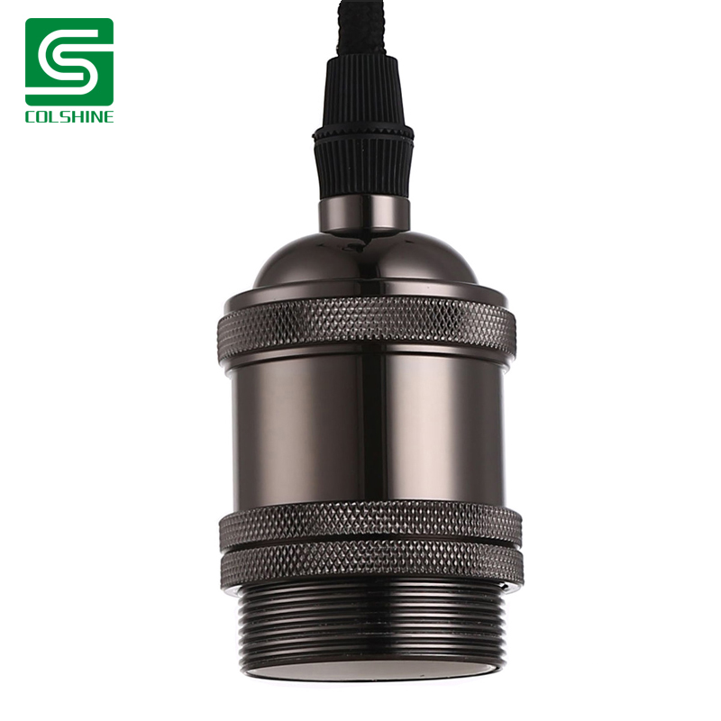 Metal Lamp Holder Black